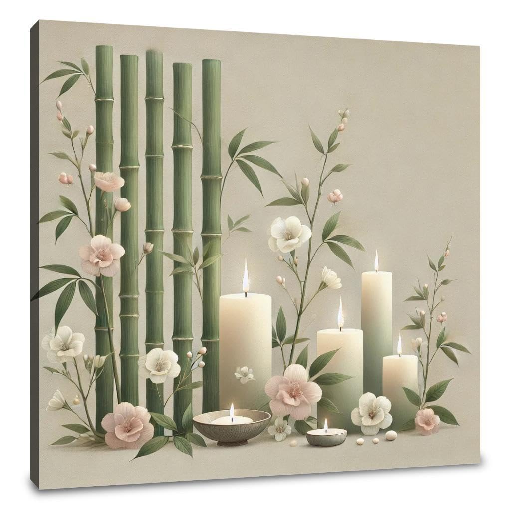 Home Art Haven Green Tranquil Bamboo Serenity Canvas