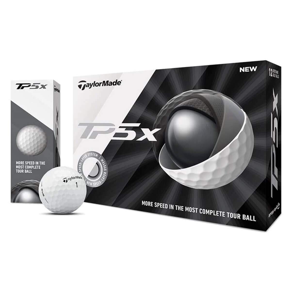 Amazon.com : Taylormade 2019 TP5X Dozen, White, One Dozen : Sports