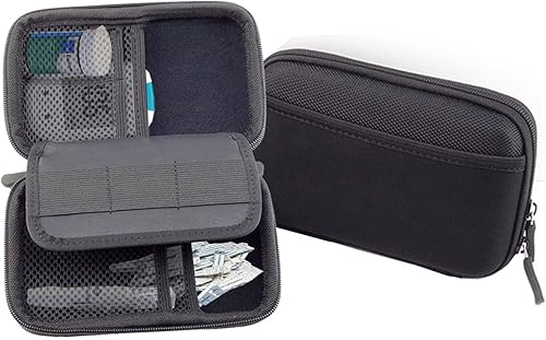 Miniatura 9 de Pequeño organizador del kit de prueba del caso de viaje de Shell duro protector para el medidor de glucosa