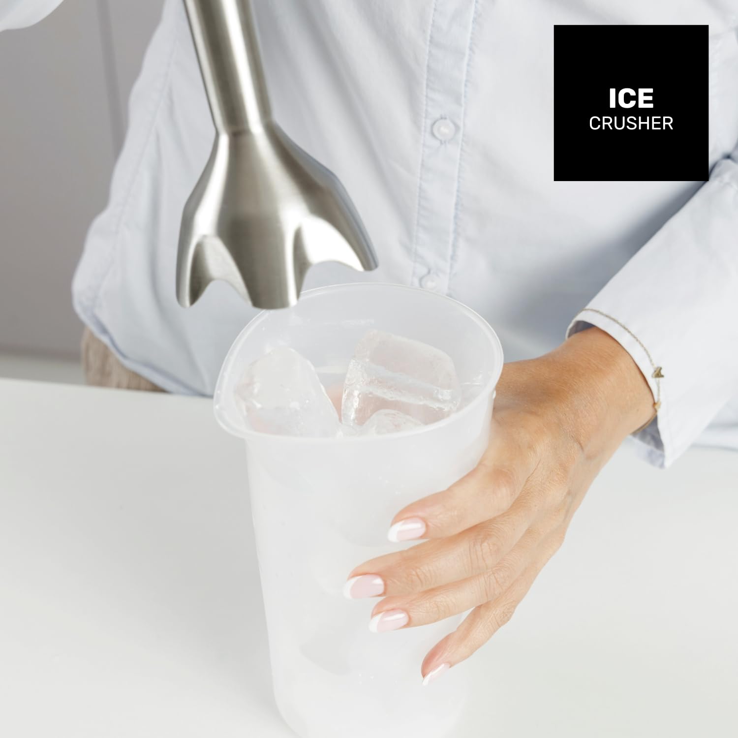 Taurus – Batidora de Mano Bapi 1500 Luxe XL,1500W, 20 Velocidades + Turbo, Cuchillas Acero Doble Efecto, Antisalpicaduras, Soft Touch, Vaso Medidor 900ml, Picador 350ml, Doble Emulsionador, Pasapurés