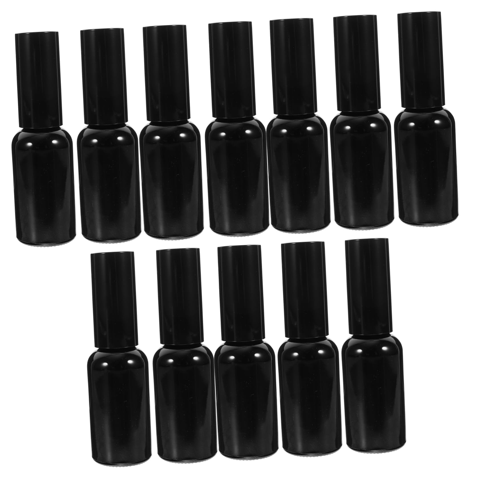 Healeved Nachfüllbare Sprühflaschen 30ml aus Glas Schwarz, 12 Stück