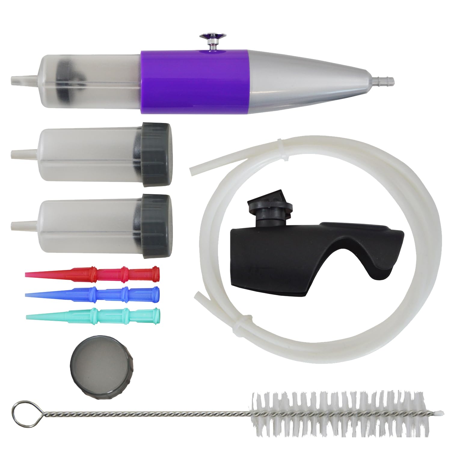 AirBrush Carry V-TC - Juego de aerógrafos con tecnología de control táctil de sensor, con aerógrafo de decoración para tartas, juego para jeringas de crema (juego Carry V-TC blanco perla)