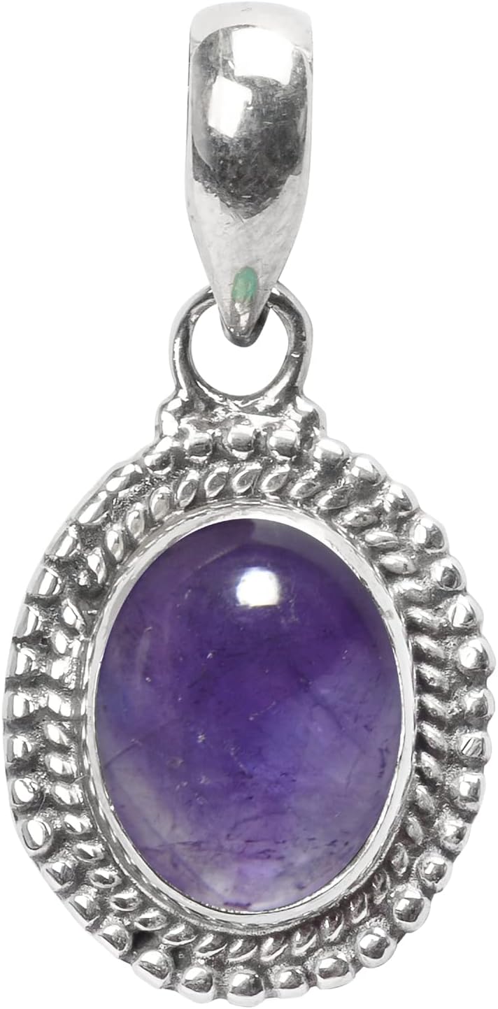 Gemstone Pendant for girl and women, 925 Sterling Silver Natural Gemstone, Handmade Silver, Jewelry Gift for her - Image 2
