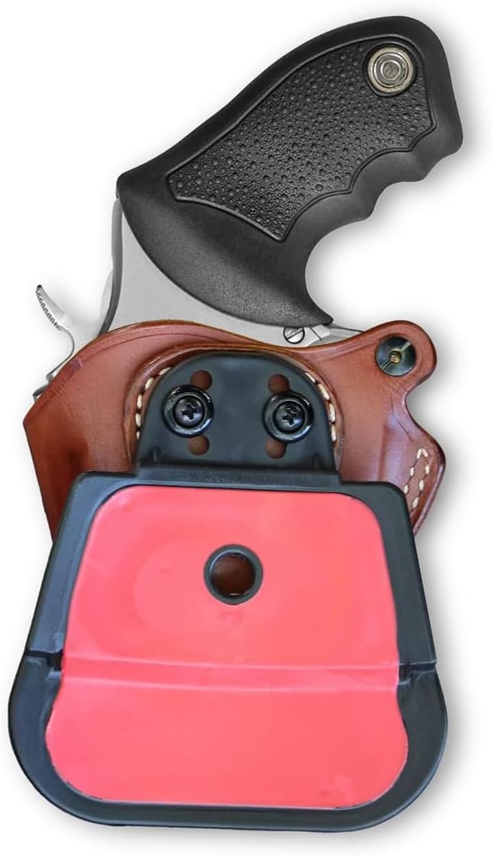Masc Premium Leather OWB Paddle Holster Open Top Fits 617/817 .357 Magnum 2-inch, Right-Hand Draw, Brown #1420#