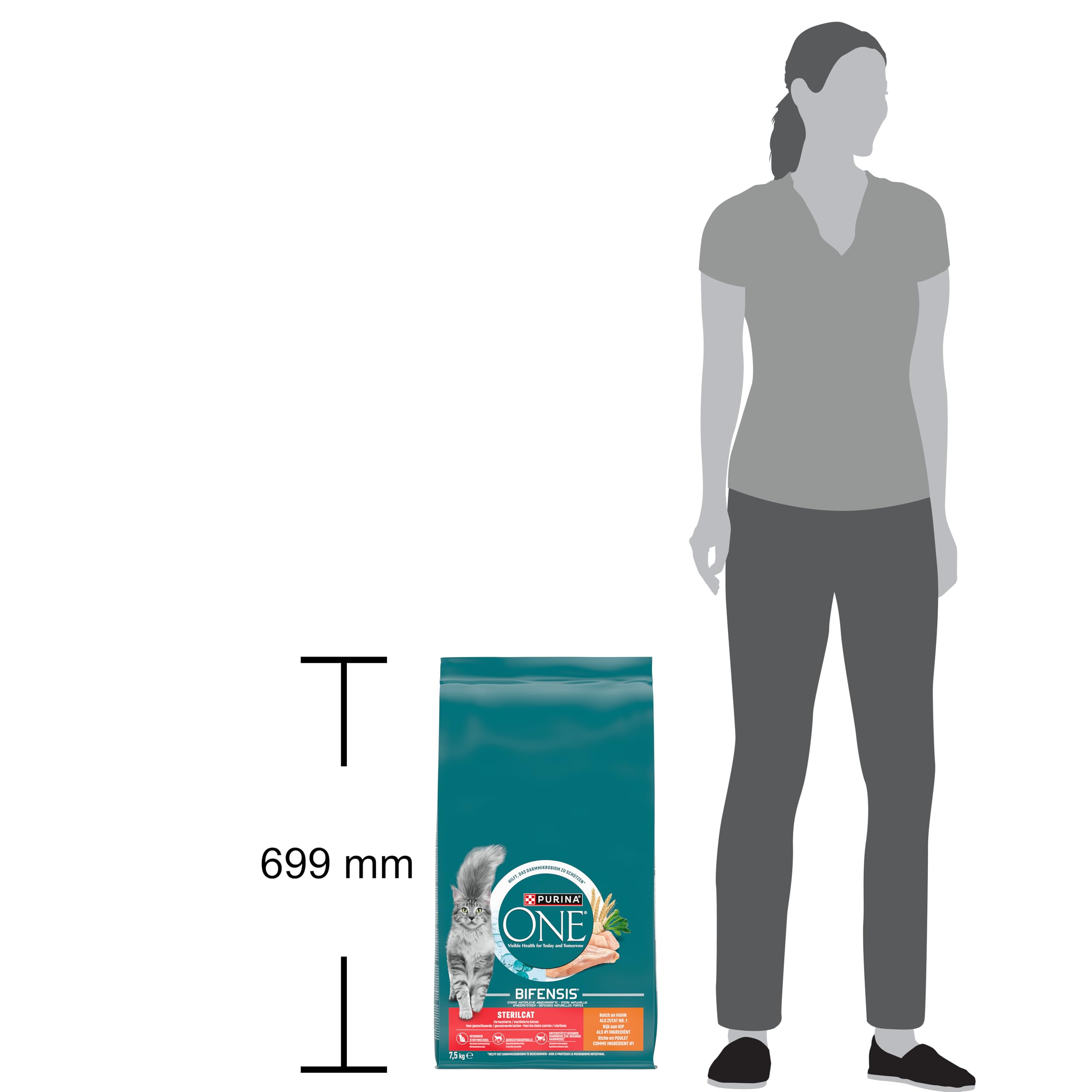 Purina ONE Bifensis pienso gato Adulto Esterilizado Pollo 1x7,5 kg
