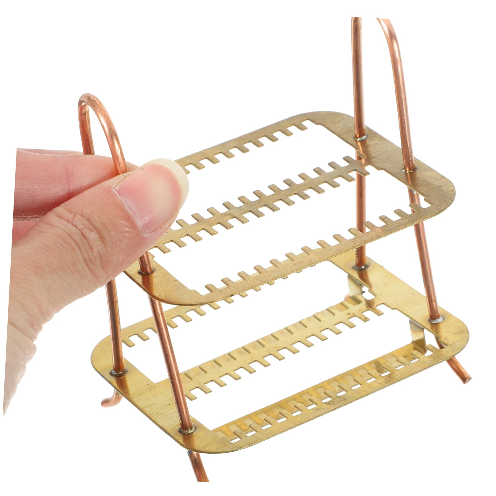 VILLFUL Slide Storage Rack Specimens Microscope Slides Rack Sample Slide Storage Shelf Specimen Slides Holder Slides Staining Holder Microscope Slides Staining Rack Copper Golden