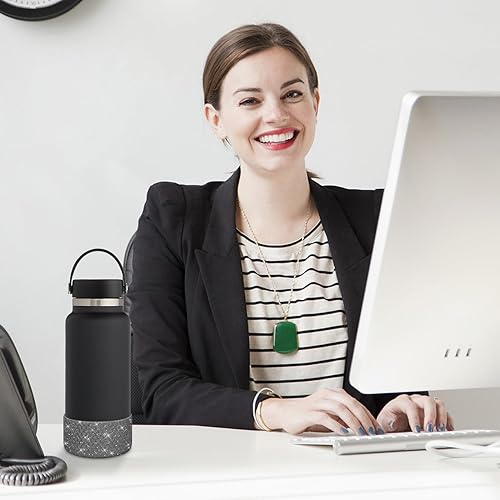 Miniatura 7 de WUQID Funda protectora de silicona con textura de corazón brillante compatible con Stanle Tumbler de 40 onzas, 30 onzas, 20 onzas y botellas Hydroo