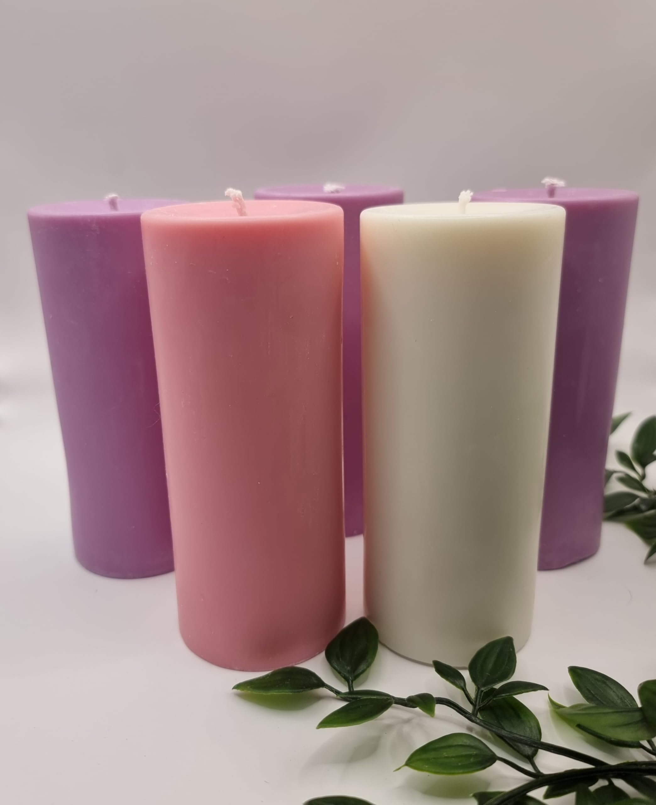 Velas de Navidad de cera de soja hechas a mano (5 unidades)