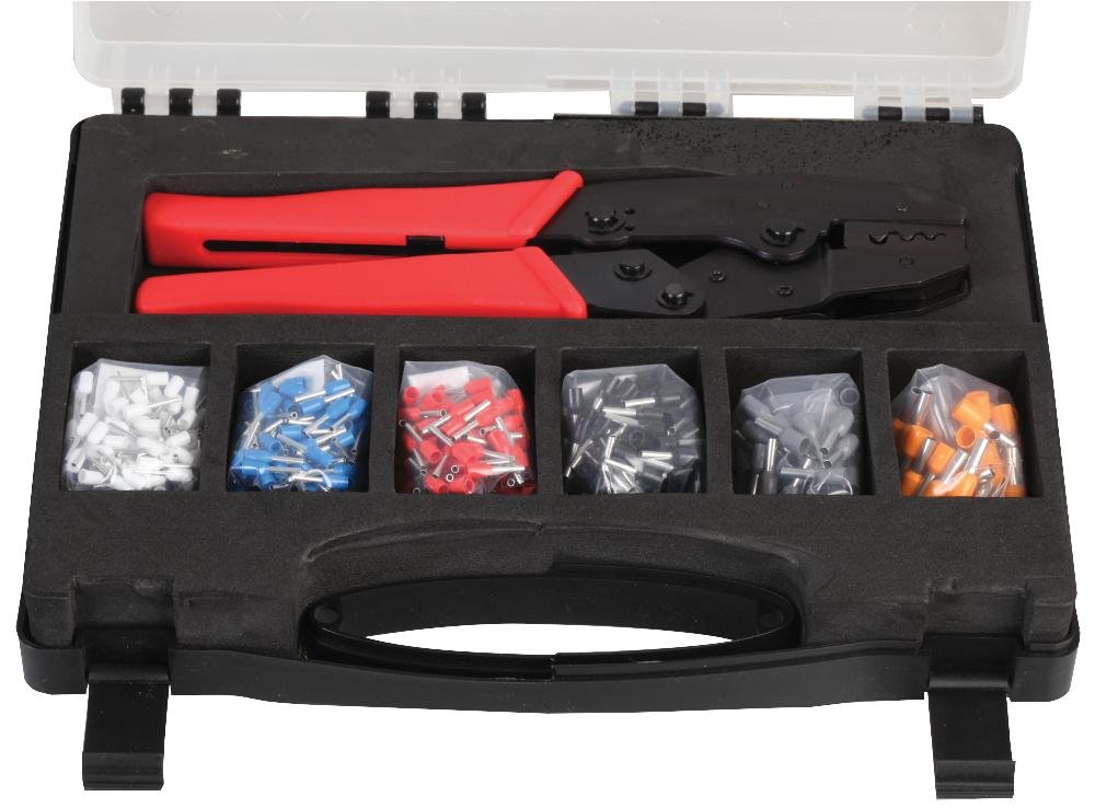 Cable End Terminal Kit 500 pcs con herramienta//Cable End Terminal Kit 500 pcs con herramienta Kit Conector; Tipo: terminales & splices; Contenido del kit: crimpadora y 500 x Ter (acekta)