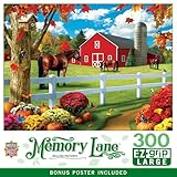 MasterPieces - 300 Piece Jigsaw Puzzle, Large EZ Grip Shapes, Rolling Pastures, Fun for Adults, Seniors, Family, Kids, Non-Glare Finish, 18