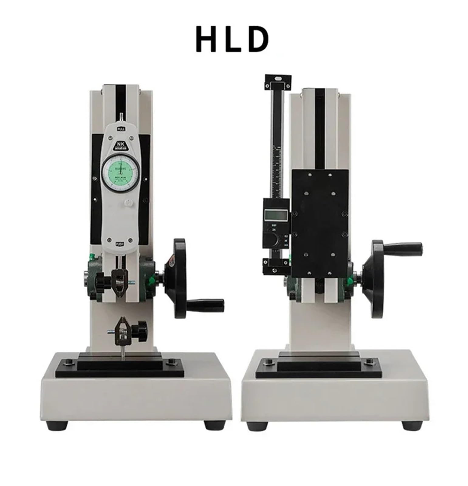 Medidor de Fuerza con Pantalla Digital HLD, máquina de Prueba de presión Universal, Banco de Pruebas, Dispositivo de medición de Fuerza con manivela y Bastidor de Tornillo (B)
