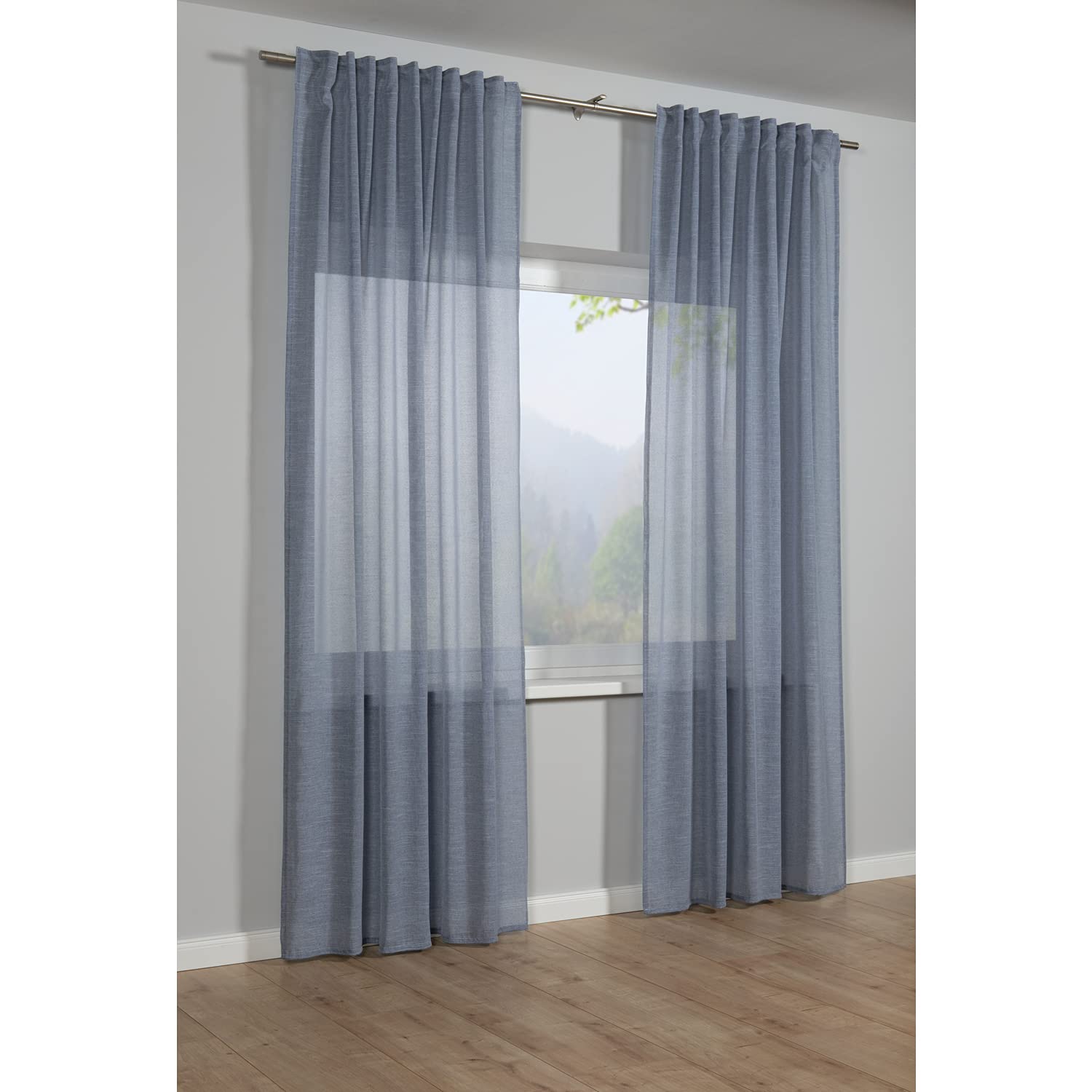 Gardinia Scarf, Blue, 140 x 245 cm, W 55.1" x L 96.5" (1 Panels) - Image 2