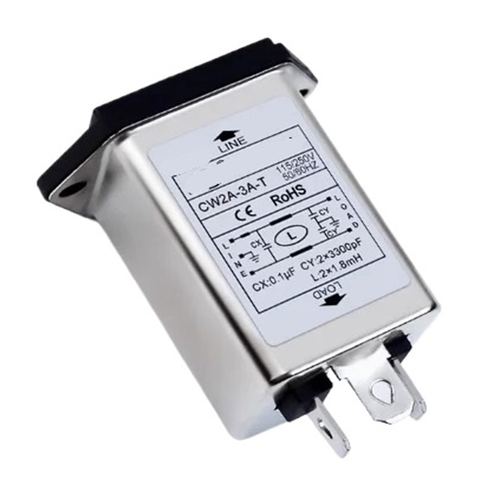 MBPAIHOP Socket power filter CW2A-3A-T (002) dual fuse anti-interference power filter circuit audio purifier