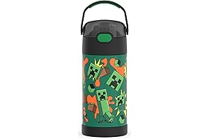 Minecraft 12 Ounce Thermos FUNTAINER Water Bottle with Straw for Boys Aged 6-8