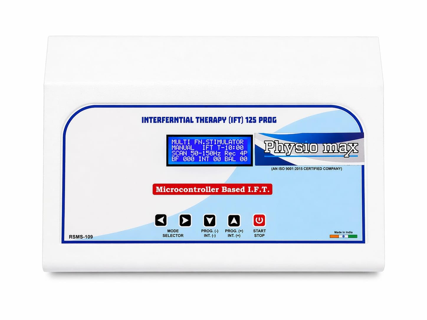 Interferential Therapy IFT Machine | Microcontroller Based Digital Physiotherapy Equipment | 125 Program Professional Tabletop Clinical Device | LCD Display | Made in India-picture-23