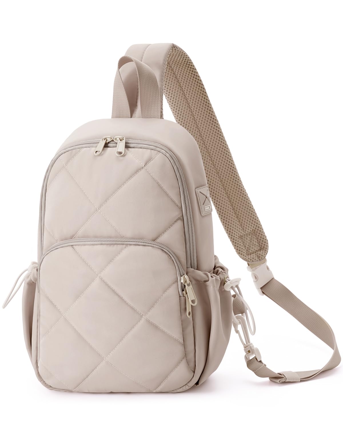 Wandering Nature Sling Bag for Women Lightweight Quilted Crossbody Bag Fits for 11" Tablet with Breathable Back Panel Anti Theft Pocket Padded Strap USB Charge Port, Ideal for Travel, Daily Use