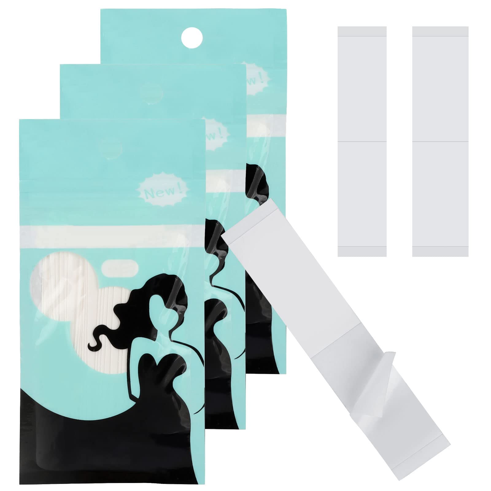 LFBEST 108Pcs Double-Sided Fashion Body Tape, Self Adhesive Safe tape Clear Bra Tape for Butt Pads Body Clothing