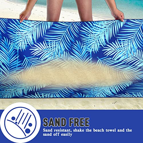 2 Pack Microfiber Beach Towel, Oversized Microfiber Pool Towel 75”X 35”, Sand-Free Beach Towel, Quick Drying Camping Towel, Super Absorbent Bath Towel Blanket, Soft Breathable And Lightweight #TOP1