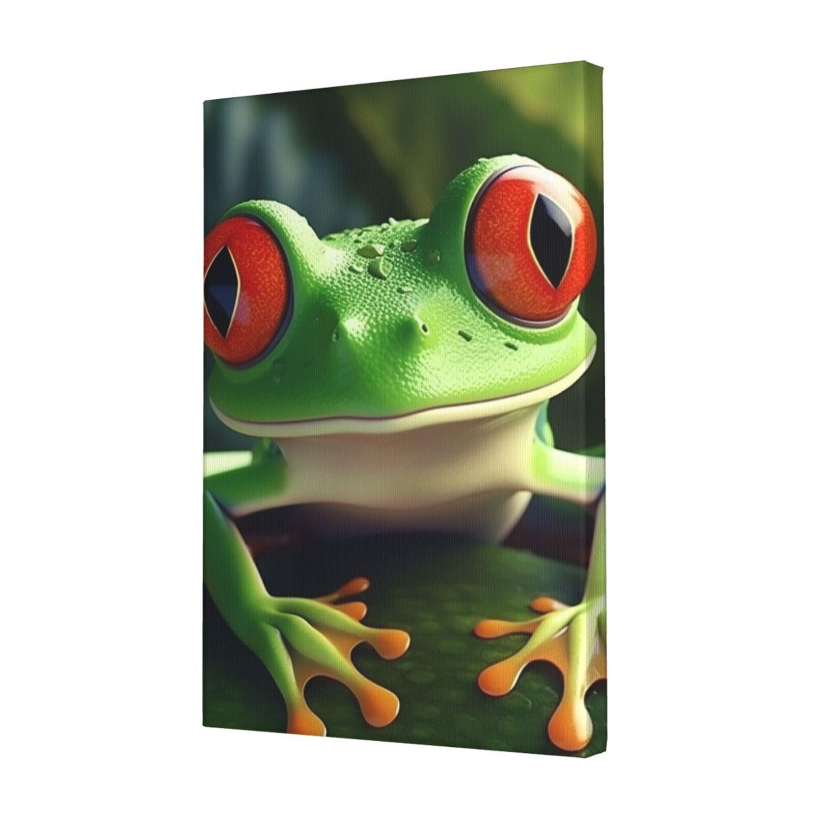 Impression HD sur toile grenouille - Tableau mural premium - 8