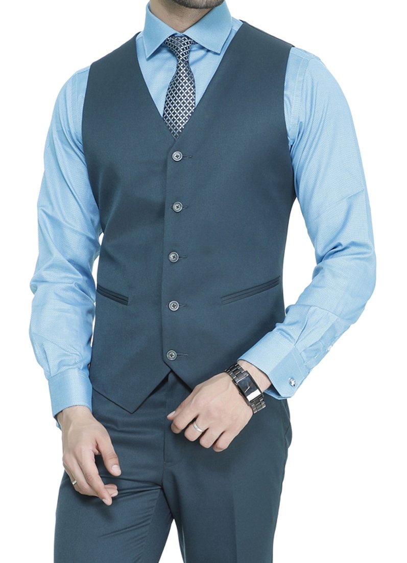 Men's V.Neck Five Button Slim Fit Formal/Party Waist Coat