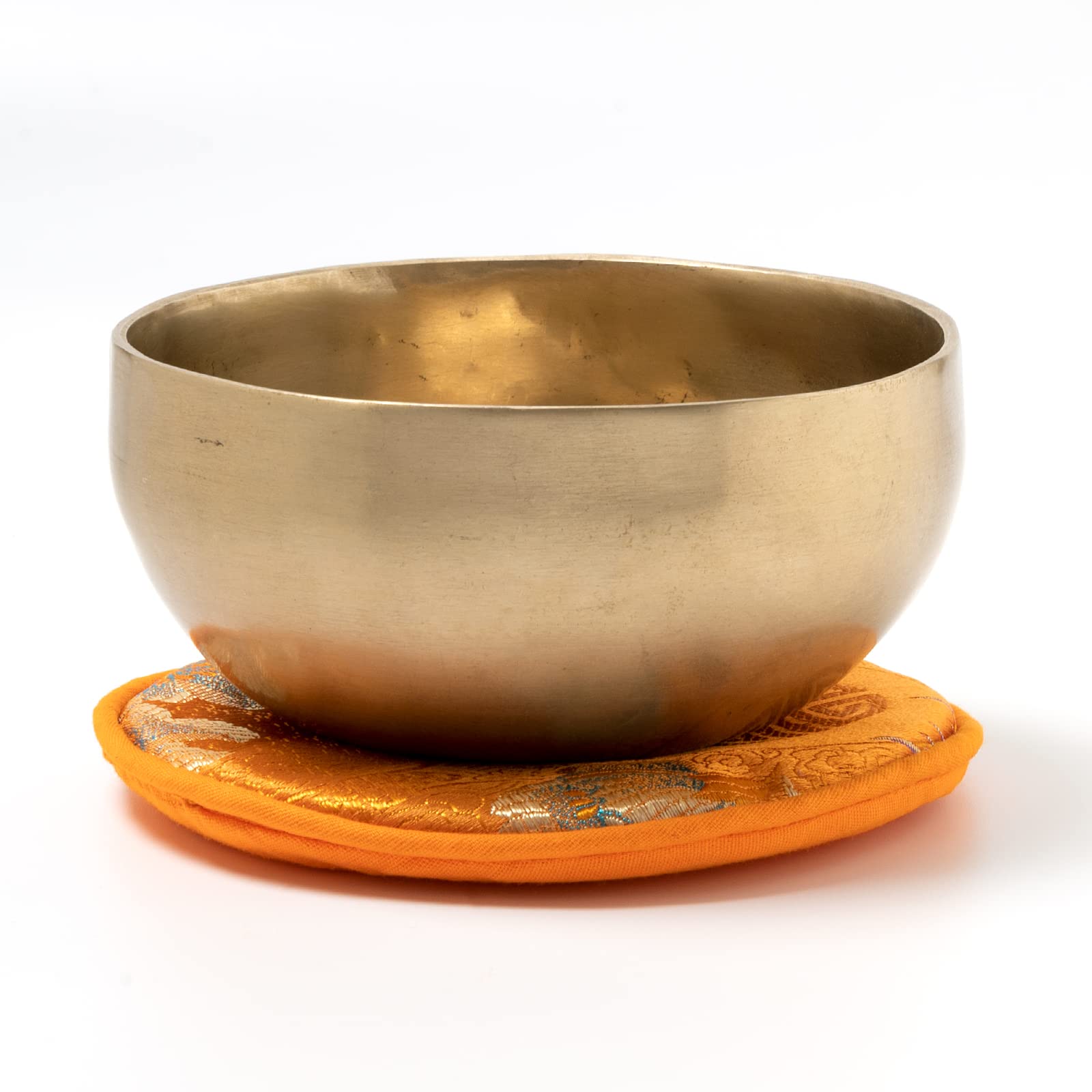 Tibetische Klangschale I ca. 400 g I für Achtsamkeit, Yoga, Meditation, Grundschule, Kindergarten I Inkl. Klöppel/Pad I Handgeschmiedet I Fair Trade aus Nepal