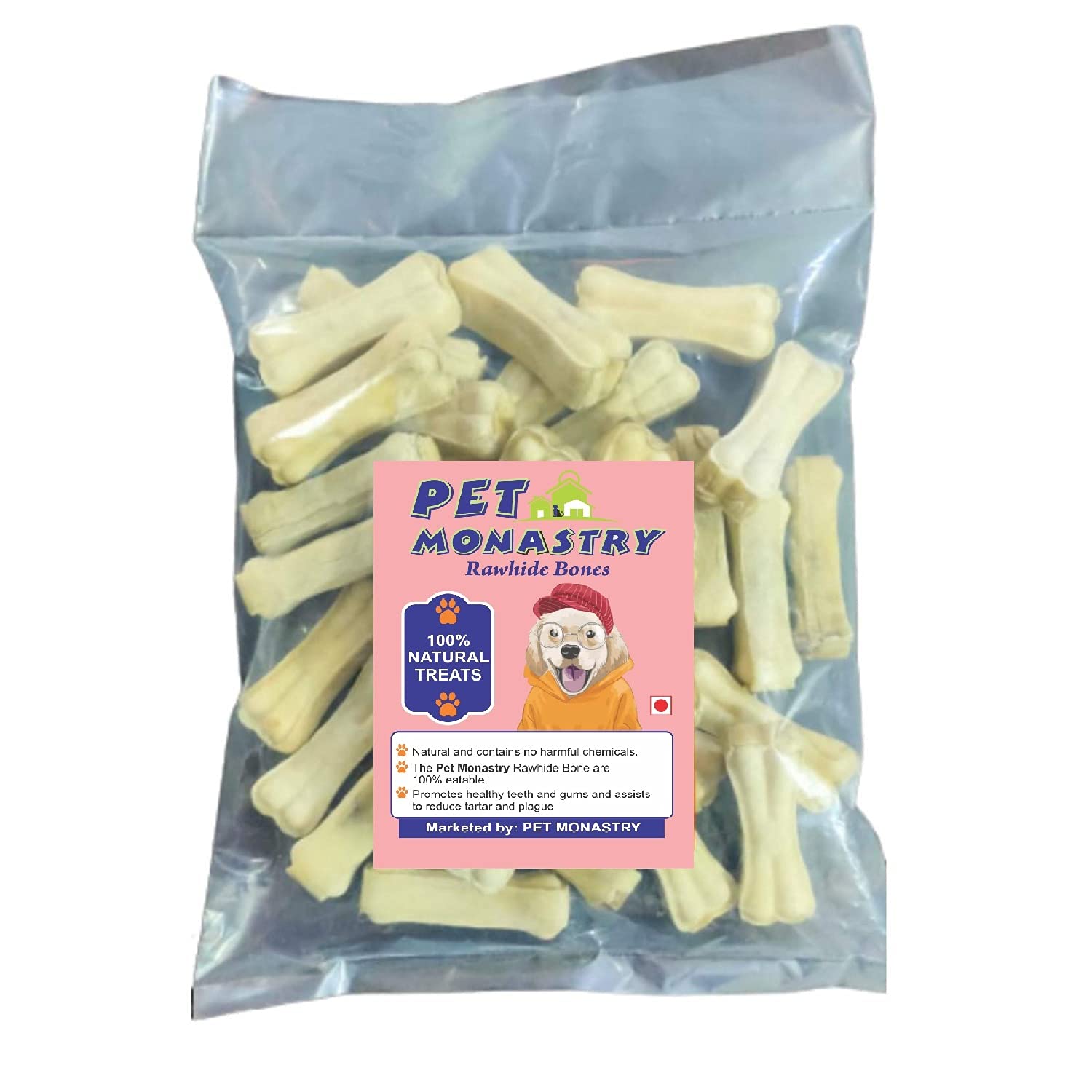 Pet Monastry 5 Inch Rawhide Dog Bone Chew Bone for Dog (Pack of 24) (B097ZMMD2X) Amazon Price History, Amazon Price Tracker