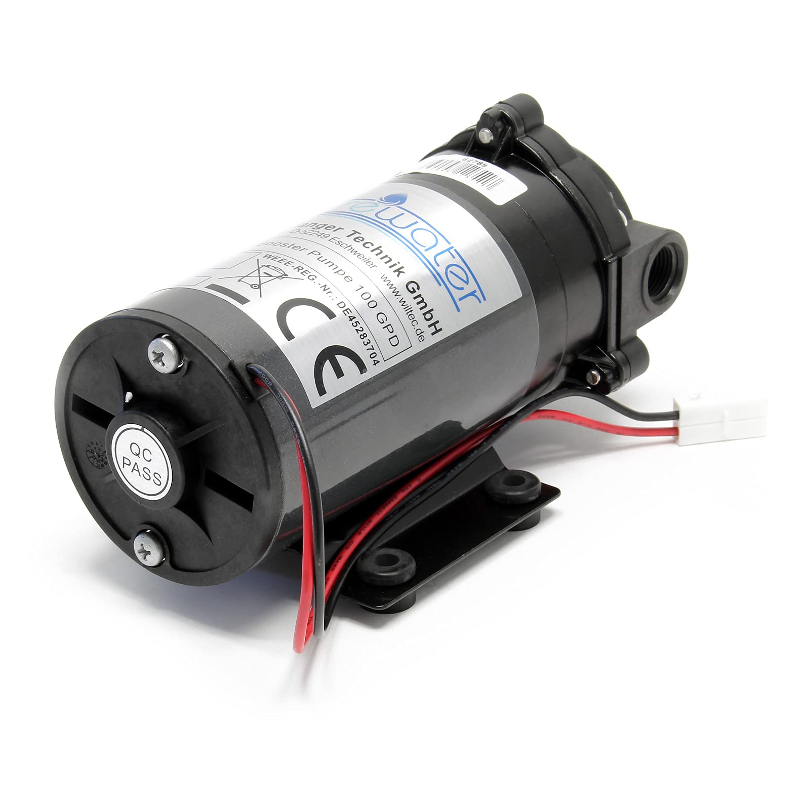 Wiltec Pompa booster 100 GPD (350l/giorno) 35W Pompa di spinta per sistemi a osmosi inversa