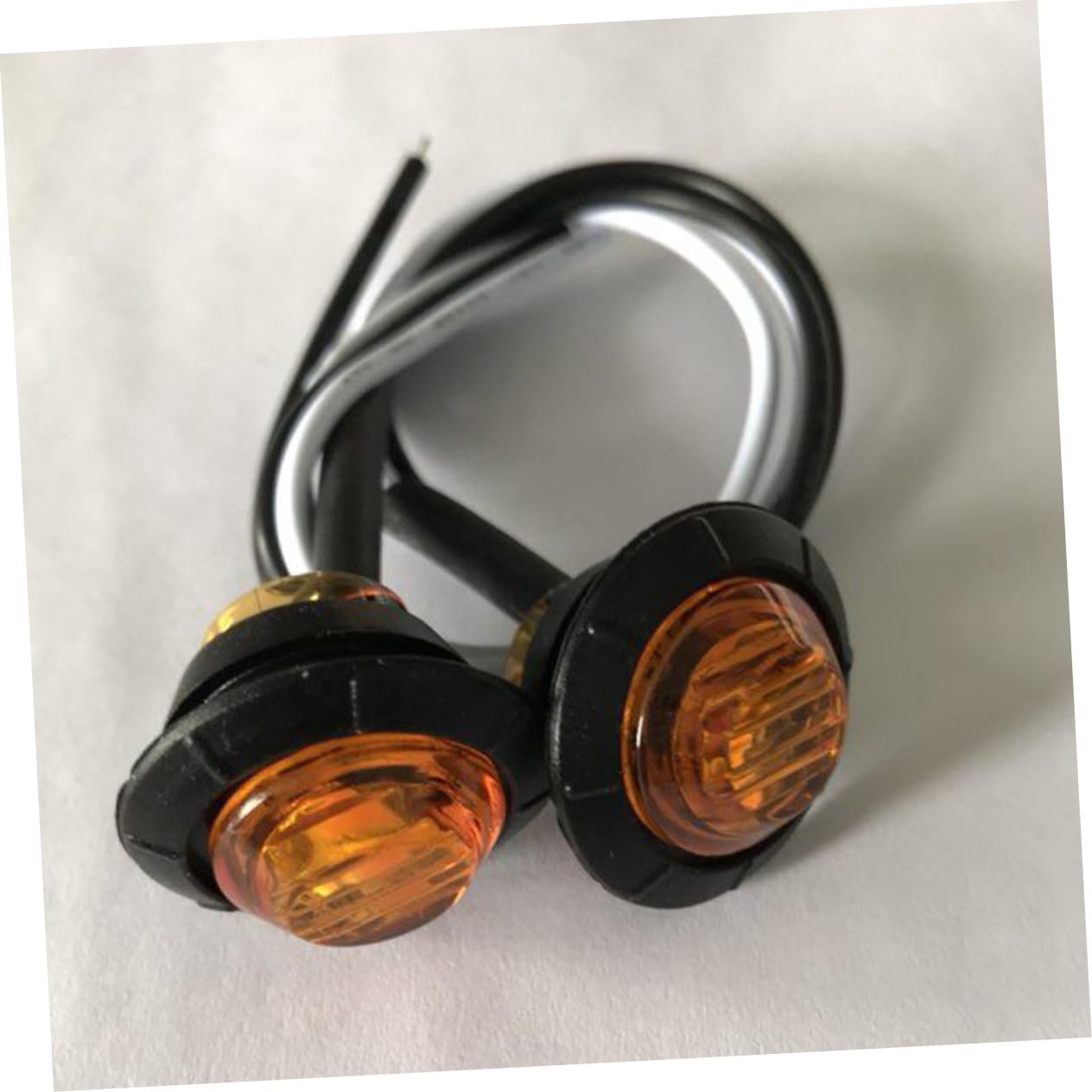 ibasenice 20 Luces Laterales Redondas de 3 LED para Camión Remolque de 12 V y Uso Prolongado