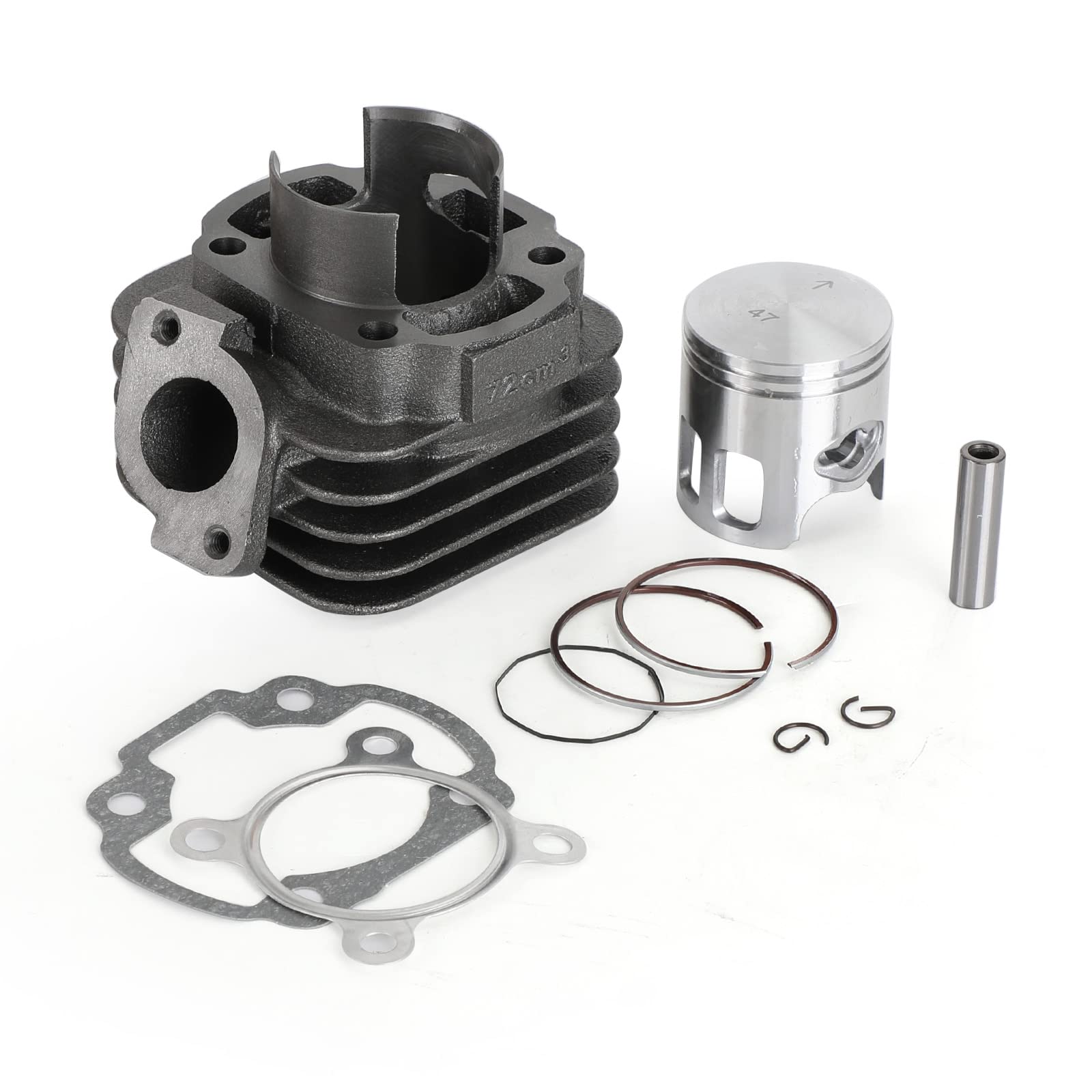 kit cilindro pistone kit cilindro 70cc Cylinder Jug 47mm 2T Big Bore Kit Fit for AC Minarelli Fit for Yamaha Aerox Jog MBK Nitro Fit for Aprilia SR 50 Piston Ring Gaskets
