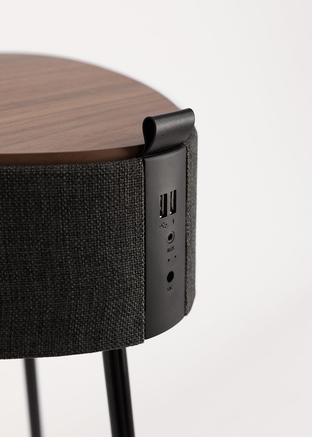 CREATE / Speaker Table 180 / Table Haut-Parleur Bois foncé/Bluetooth, Chargeur de Smartphone sans Fil, Technologie Qi, Sortie AUX, Mp3, WMA et WAV, Batterie Li-ION 2200mAh, 88W