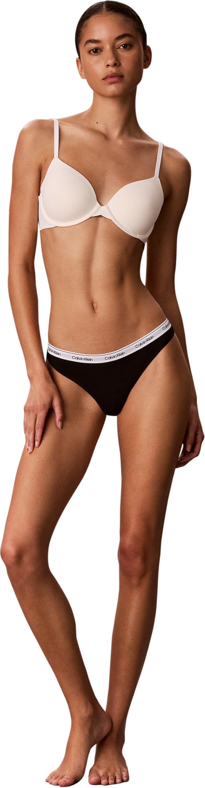Calvin Klein Women's, Thong 5 PK LV00QD5221, Thong, Black/Classic White/Triple Stripe S, XS