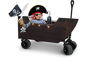 Halloween Pirate Ship Wagon Cover with LED Lights