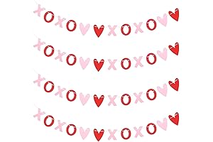 Valentines Day Decor Heart Garland Banner, Valentine's Decorations Banner for Home Romantic...