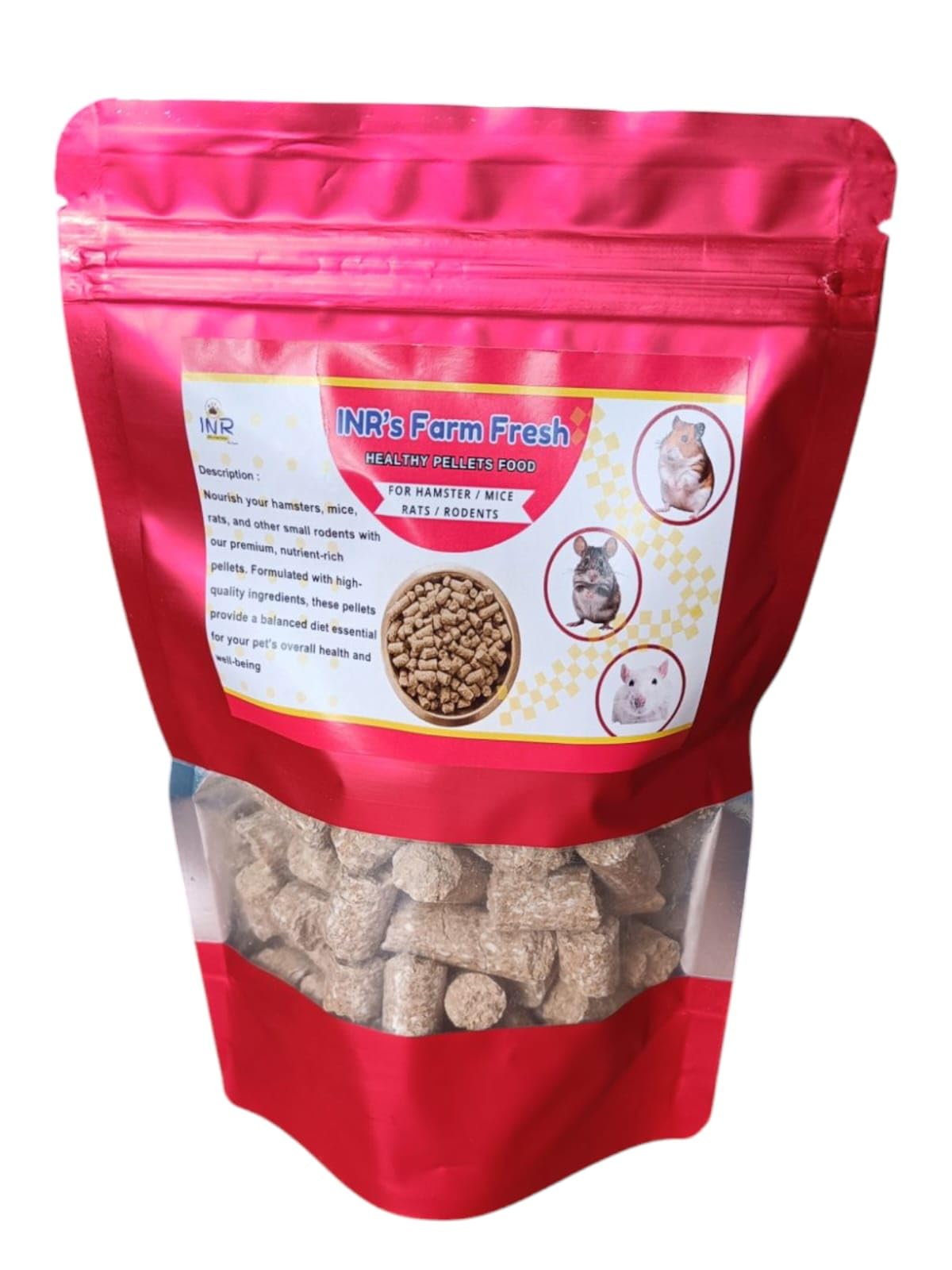 Healthy Pellets Food for Hamsters, Rats, Mice & Rodents - 240g, All Life Stages