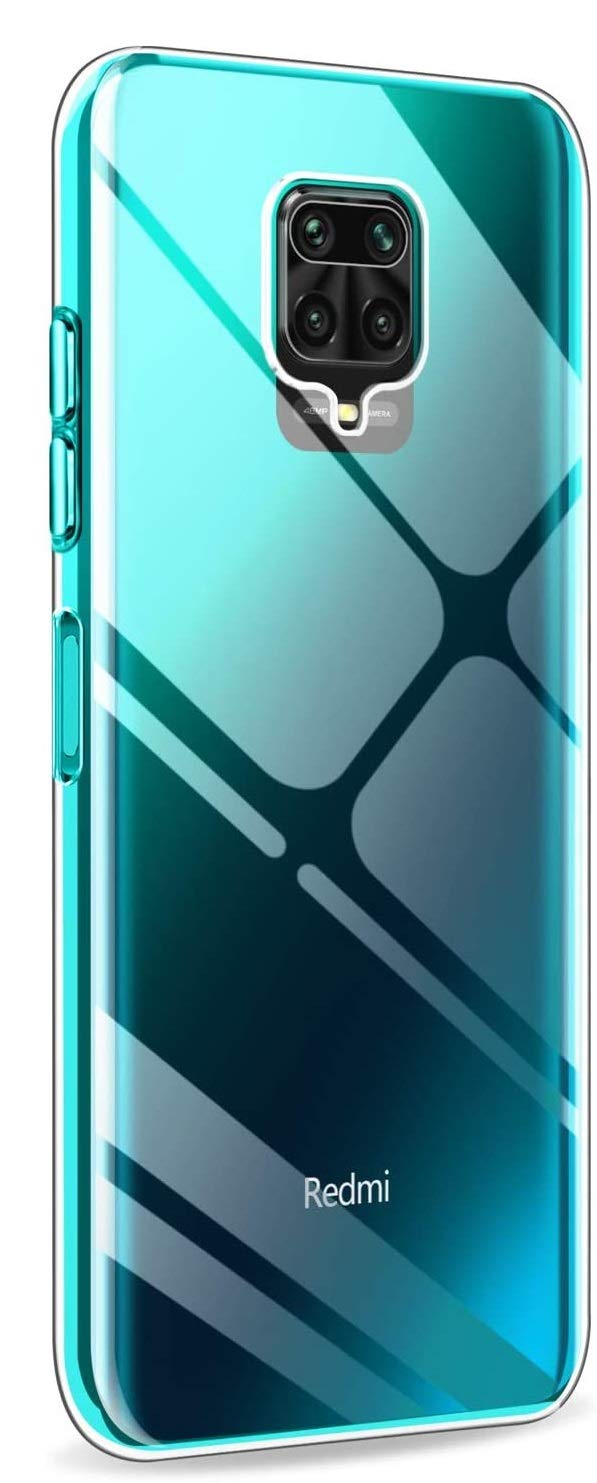 ebestStar - Cover per Xiaomi Redmi Note 9 PRO / 9S, Custodia Silicone Trasparente, Protezione TPU Antiurto, Bordi Rinforzati, Trasparente + Vetro Temperato x2