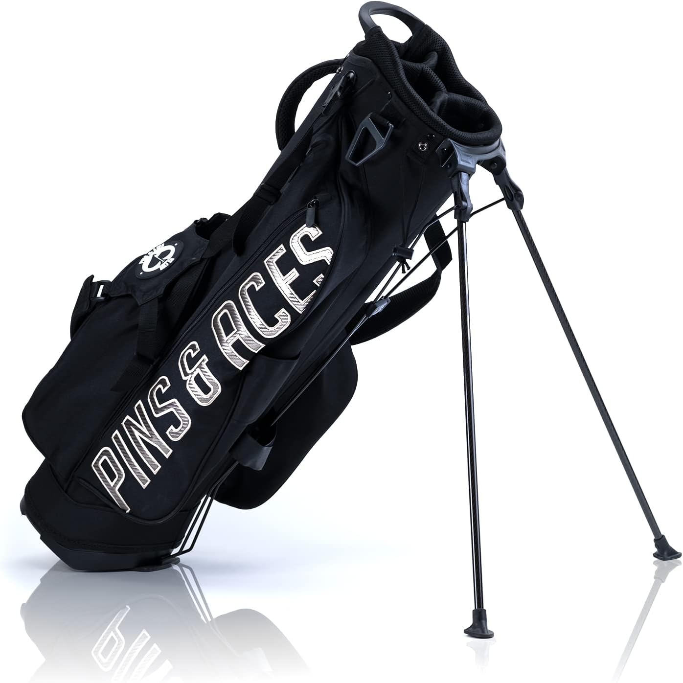 Pins & Aces Everyday Carry Golf Stand Bag - Lightweight, 4.5 lbs, Modern Styled Design Easy for Carrying Complete Golf Club Set - Large Pockets & Storage for Golf Balls, Tees, and More
