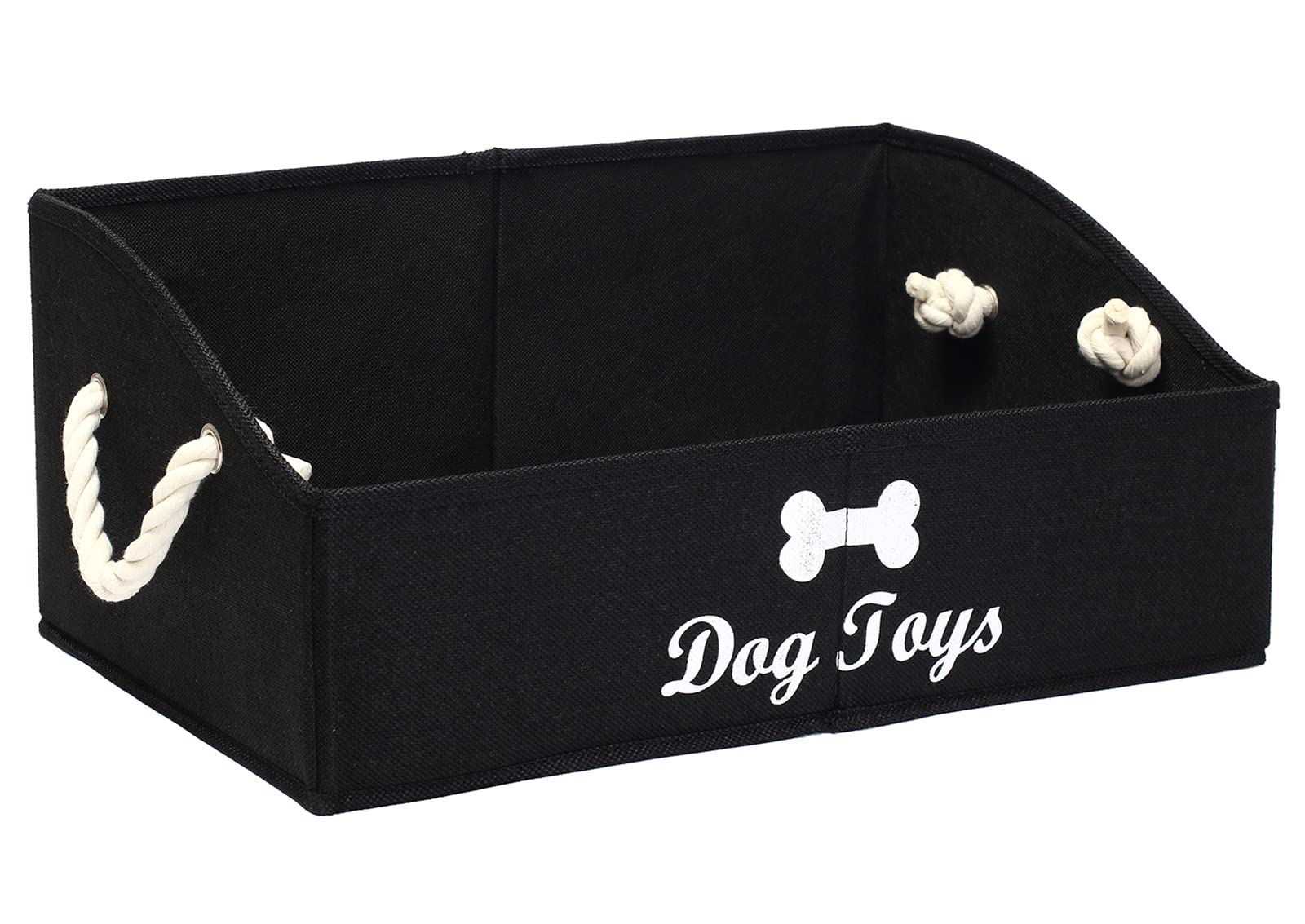 Yky Personalisierte Hundespielzeug-Box – Faltbar, Aus Leinen, Mit Namensdruck