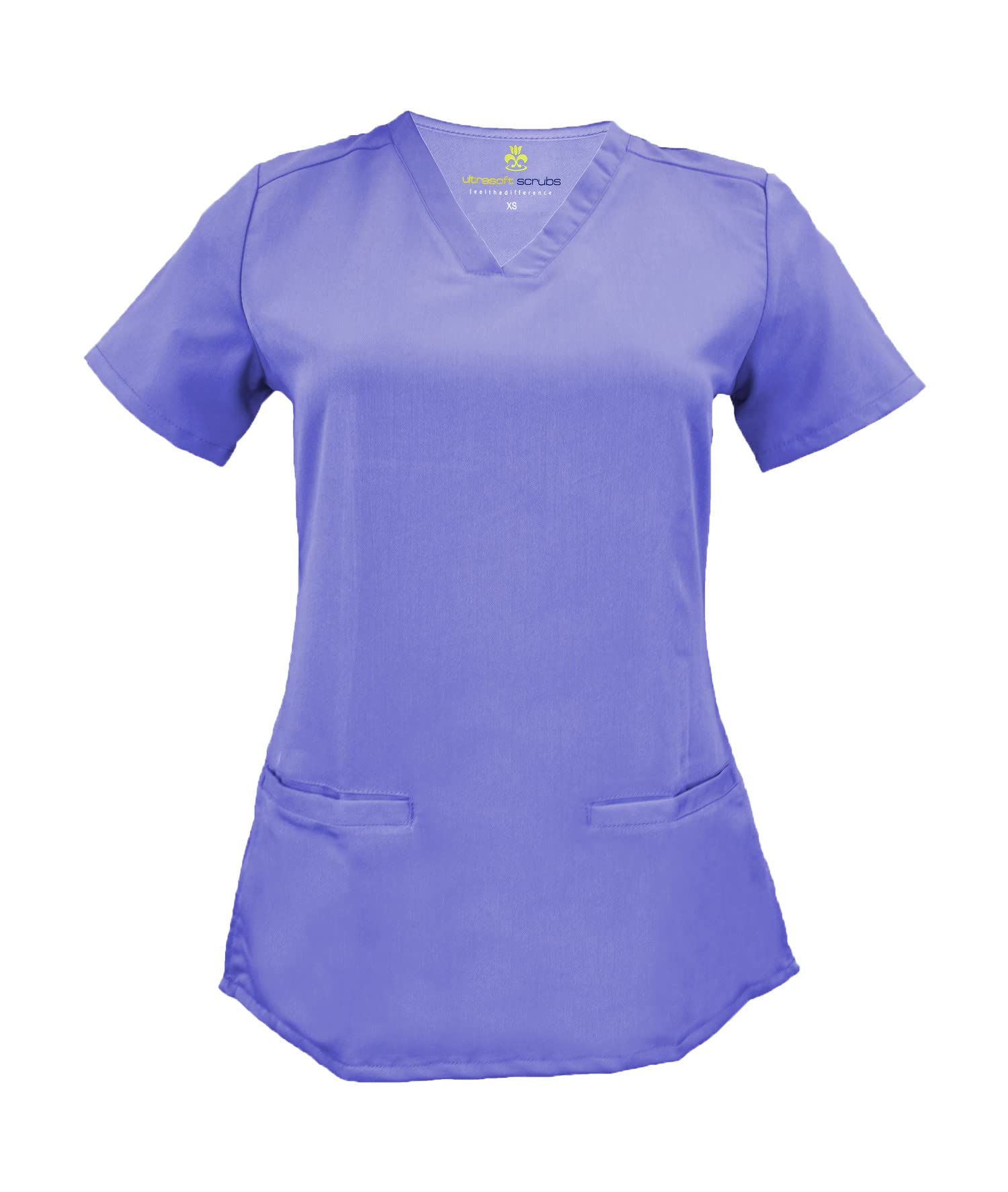 M&M SCRUBS Women's Super Soft Scrub Top, Junior Fit V-Neck Scrub Top XL Ceil Blue 8117