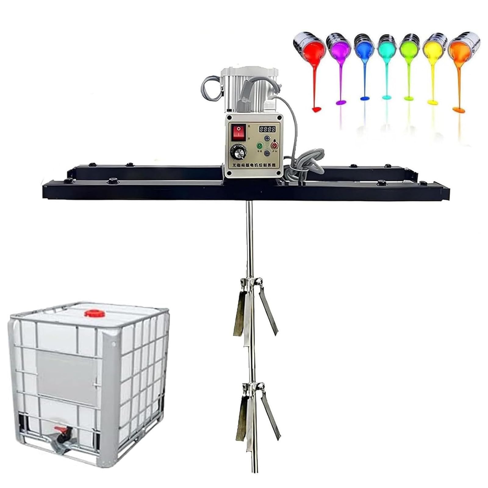 HajMyrdonyx 1 Ton/1000L Stirring Capacity Paint Stirrer, 32NM High Torque Paint Mixing Equipment, 2100W Servo Motor Support Hanger,for Viscous Liquid,Ink,Dye,Mixing Applications A