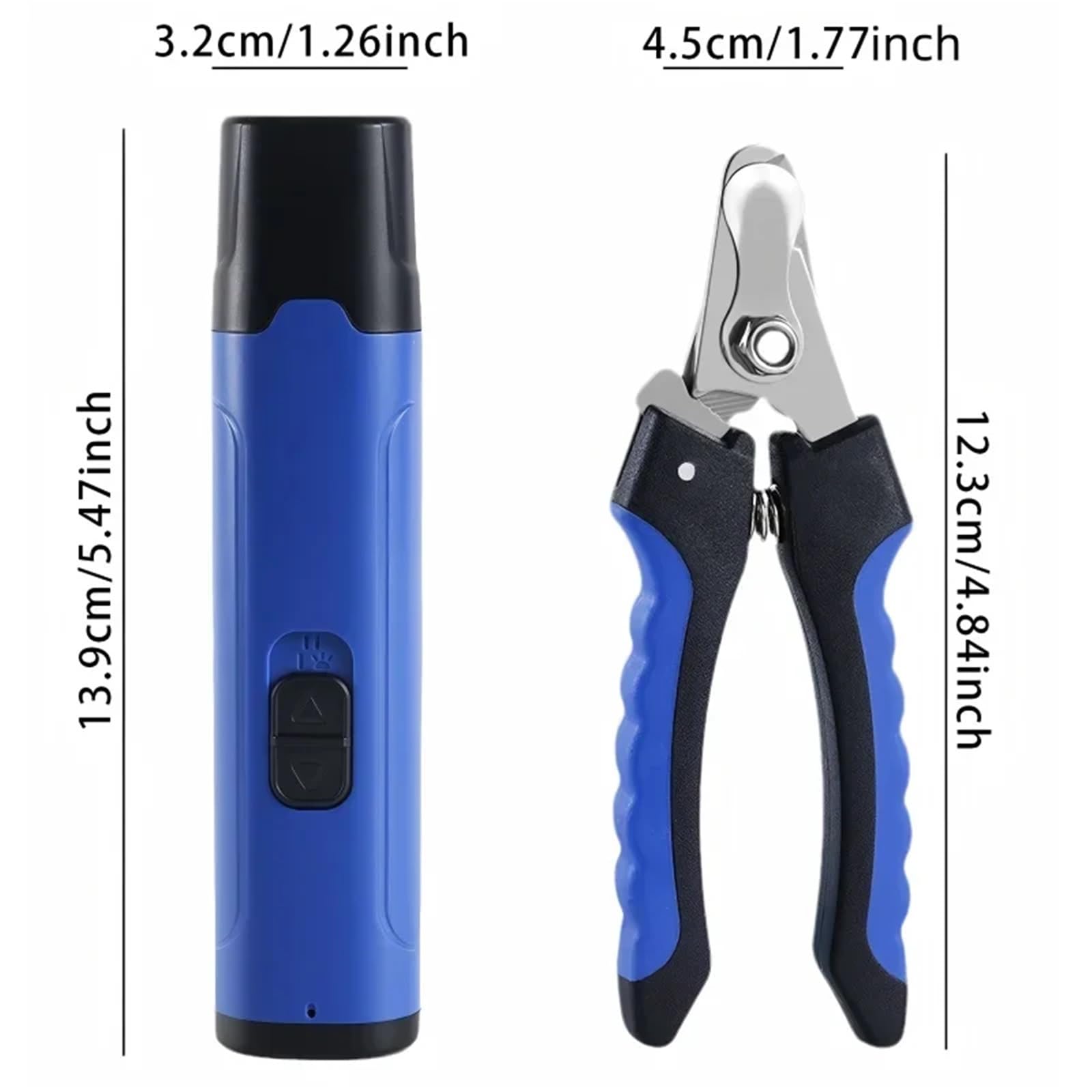 Professioneller Krallenschleifer for Haustiere, tragbar, for die Krallenpflege von Hunden, ergonomischer, geräuscharmer Haarschneider for Welpen und Katzen(Orange)