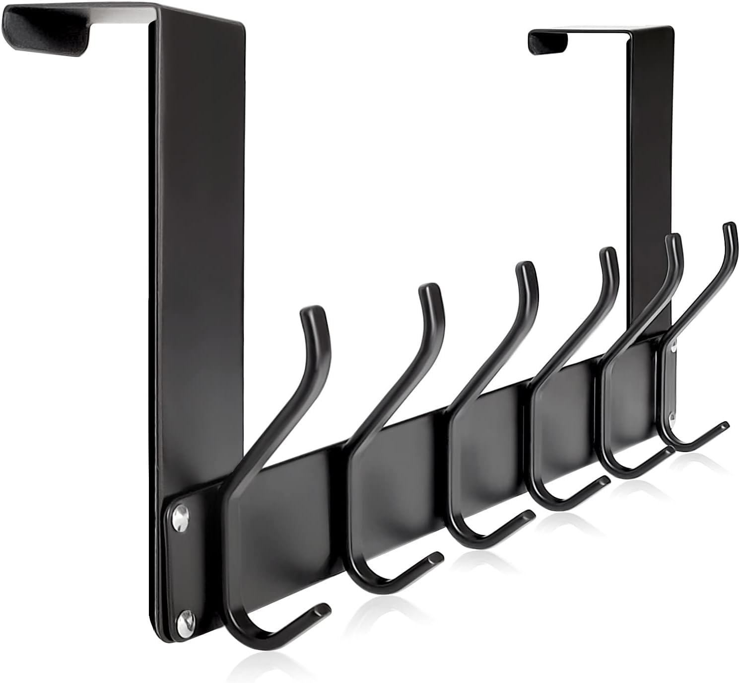 MEETOZ Over The Door Hook, No Assembly Required Door Hanger Hook, Heavy Duty Over Door Hanger Holder for Coat Robe Hat Clothe Towels Hanging, Bathroom Organizer Towel Rack
