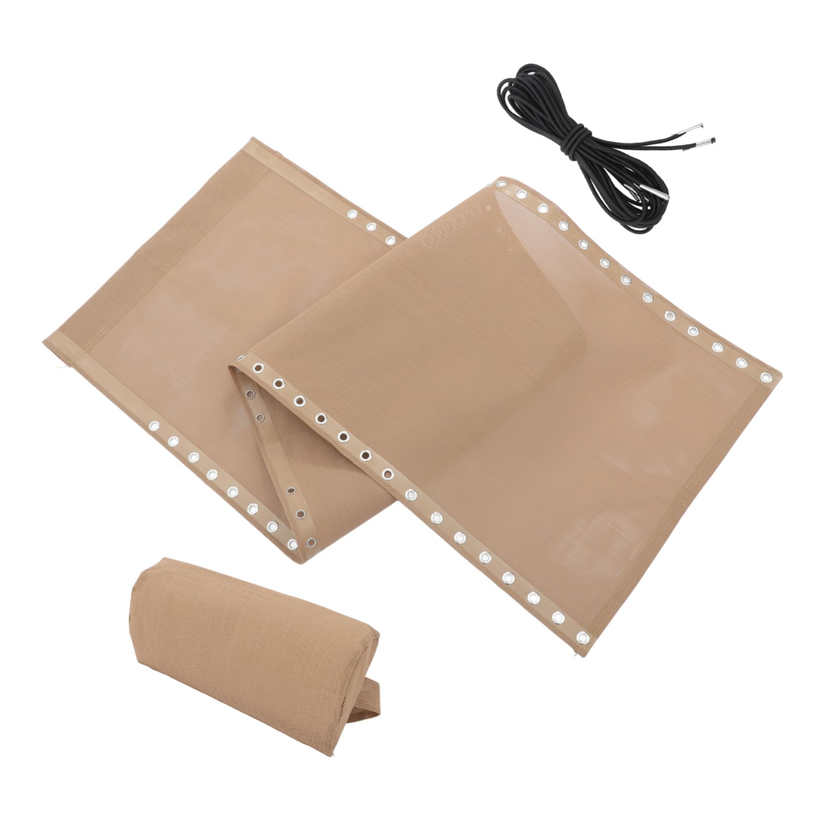 Housse de chaise kaki avec corde et coussin de remplacement pour transat