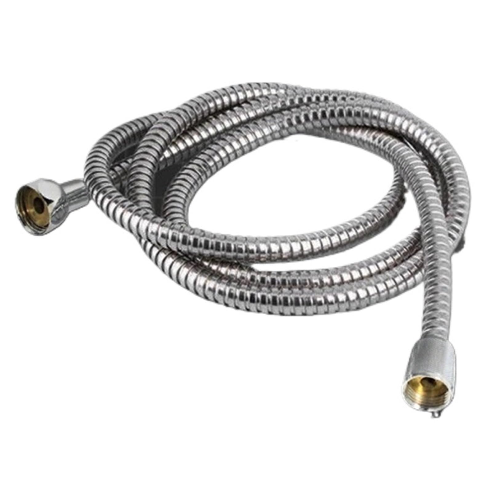 Manguera Ducha Junta de Manguera for Cabezal de Ducha de baño, Tubo de Agua Flexible de 2/1, 5/1M, Arandelas de Tubo de Manguera de Cabezal de Ducha cromadas de Acero Inoxidable(1.0M)