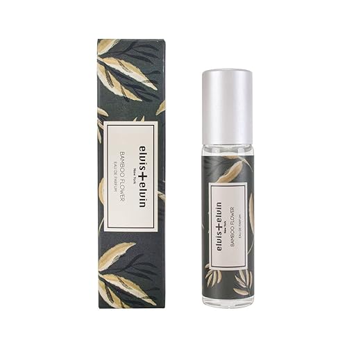 elvis+elvin Eau De Parfum Roll-on, Perfume Rollerball, Unisex Para Hombre y Mujer (Flor De Bambú)