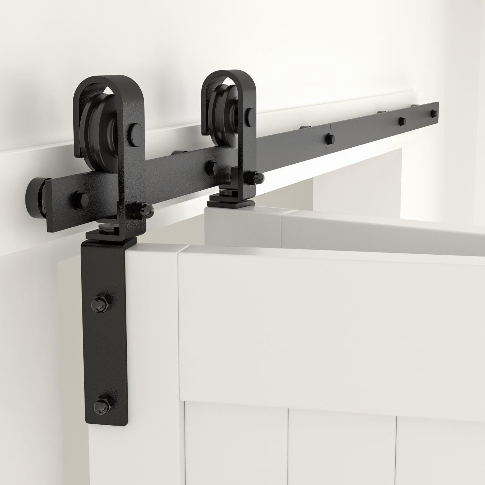 CCJH Kit di binari per porta scorrevole a 2 ante pieghevoli da 100 cm (porta non inclusa)