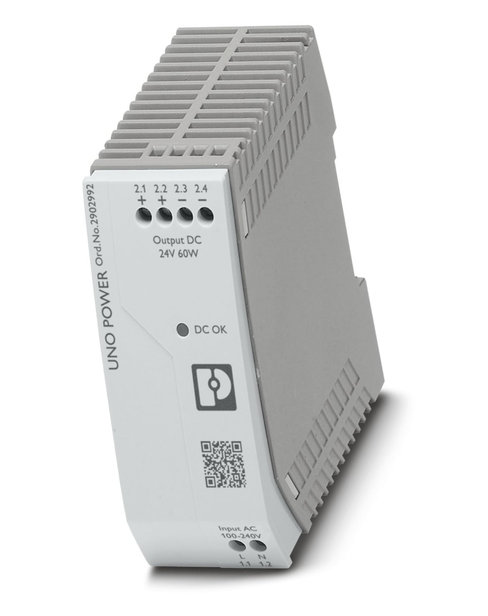 New OEM 2902992 UNO-PS/1AC/24DC/ 60W, Primary-Switched UNO Power Power Supply for DIN Rail Mounting