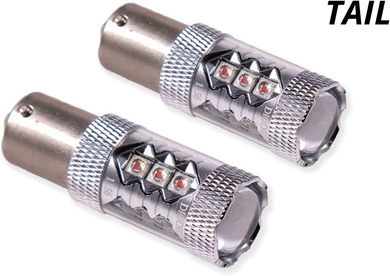 Diode Dynamics Tail Light LEDs compatible with Hyundai Santa Cruz 2022-2026 (pair), 1156 HP11 Red