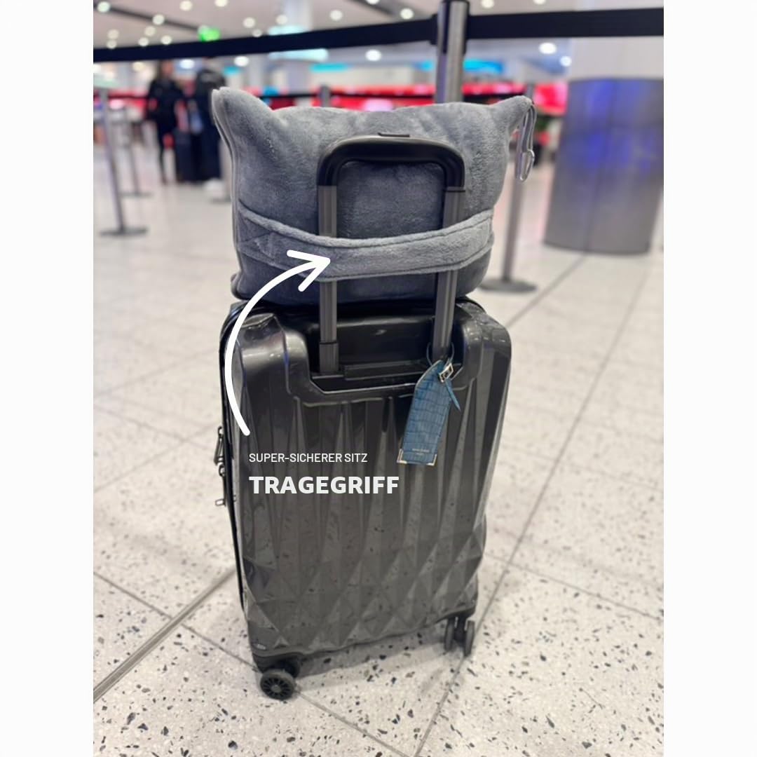 Reisekissen - 2-in-1 Wahrscheinlich das vielseitigste Kissen der Welt! Ultra weich & atmungsaktiv 100% Bambus-Viskose Luxusmaterial | Nackenkissen für Reisen | Reisekissen für Flugzeug