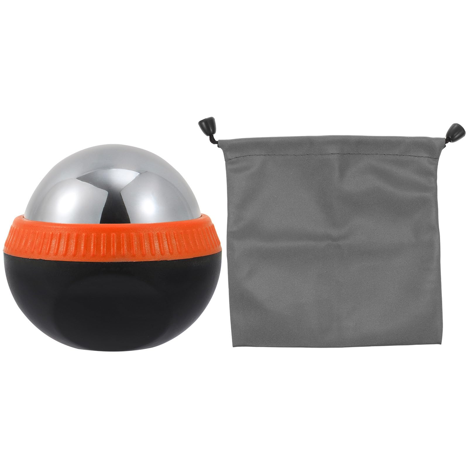 Massageball aus Edelstahl 1 Stück mit 360 grad Drehung zur Schwellungsreduzierung für Knie und Waden Inklusive Aufbewahrungstasche für Beauty und Erholung nach Training