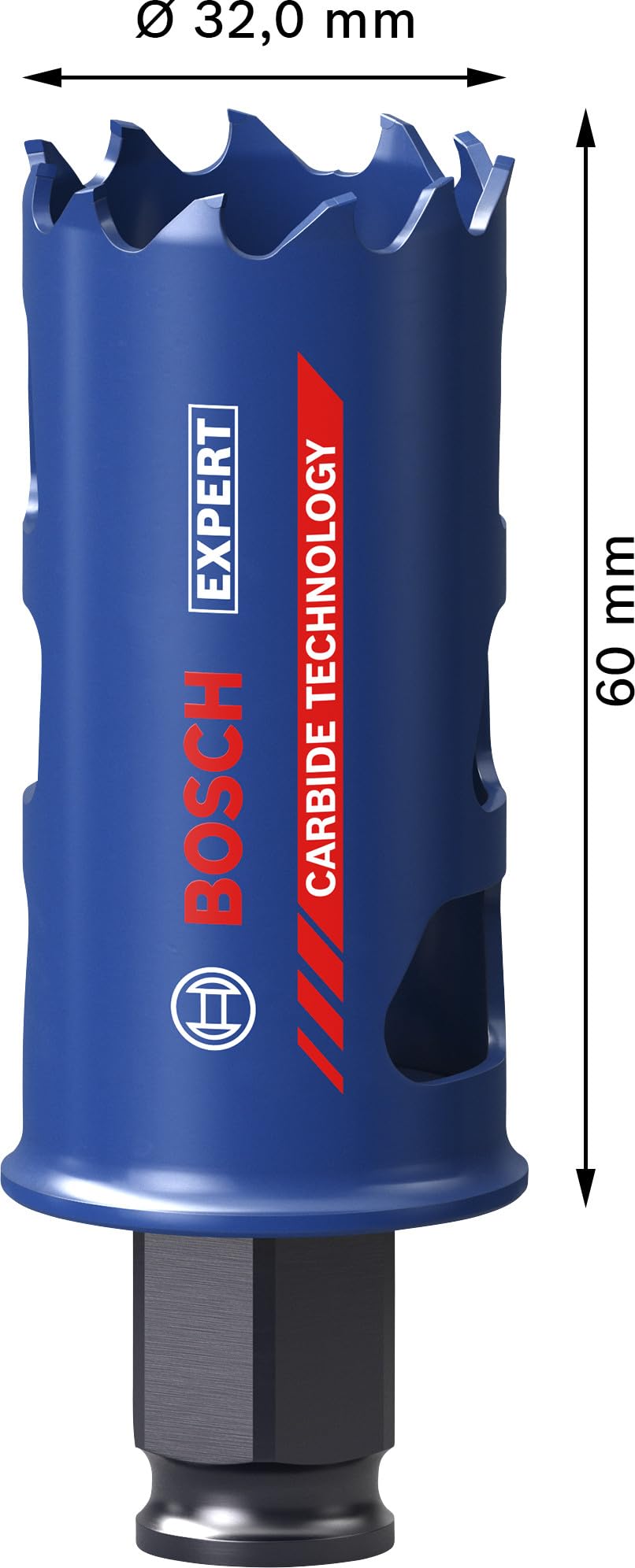 Bosch 1x Sierra de corona EXPERT Multi Material Power Change Plus (para Madera con metal, Ladrillo, Ø 32 mm, Professional Accesorios Taladro)